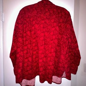 Red Paisley Patterned Button Down